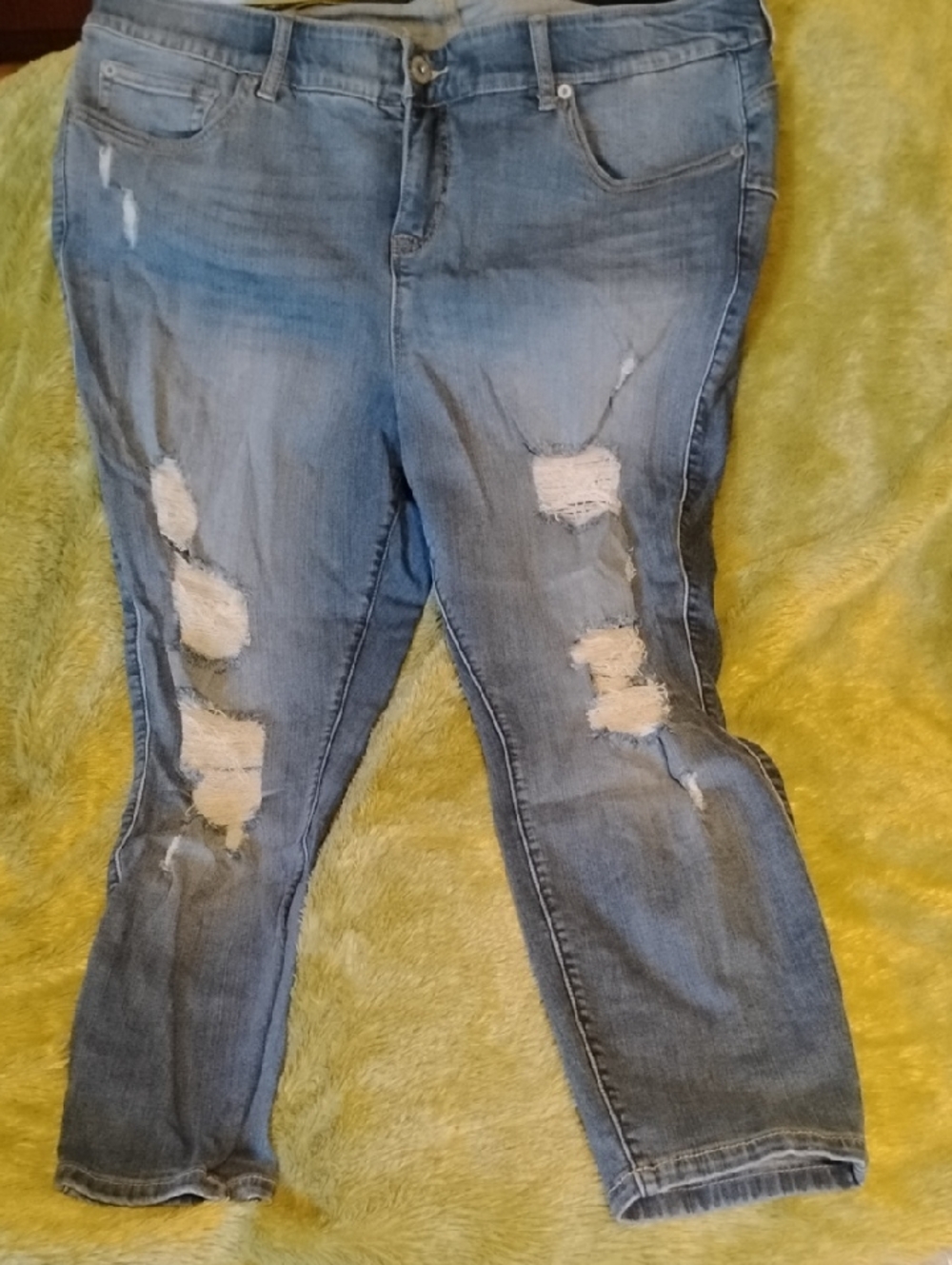 Torrid Distressed Light Blue Boyfriend Jeans